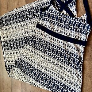 Navy and White maxi dress